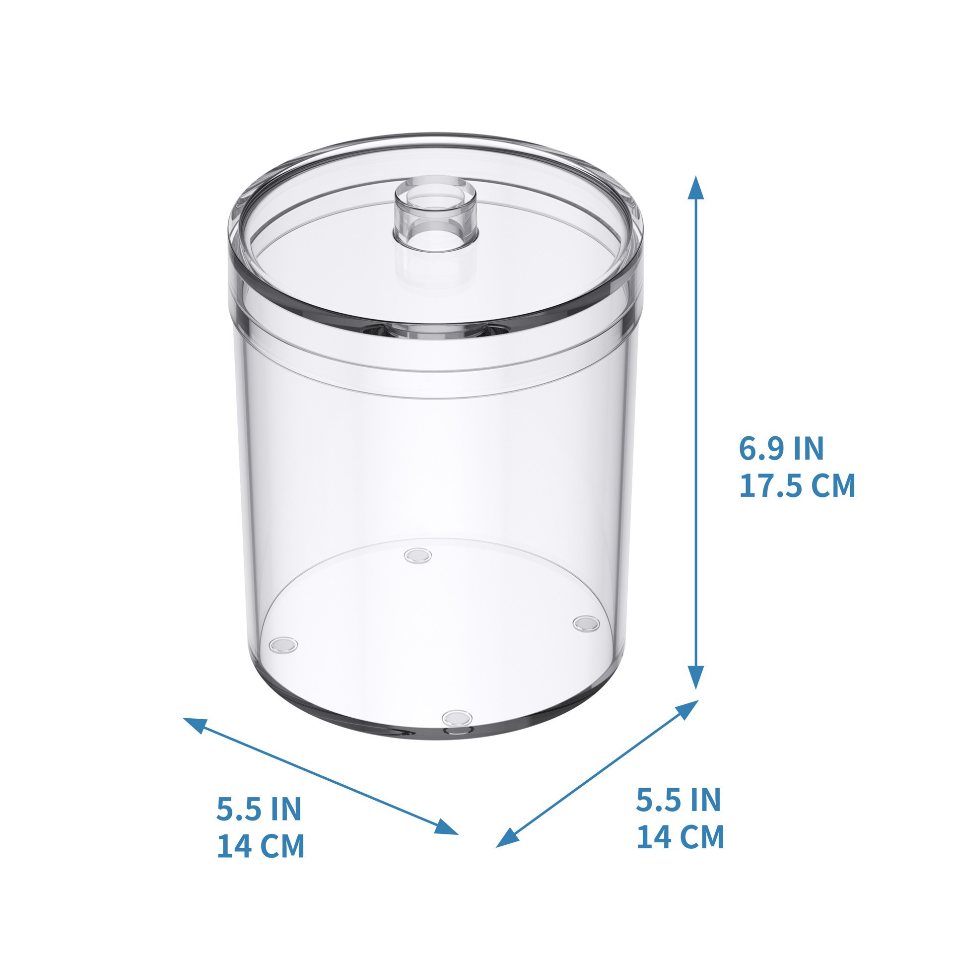 slide 2 of 6, 60oz. Clear Plastic Storage Jar By Simply Tidy, 60 oz
