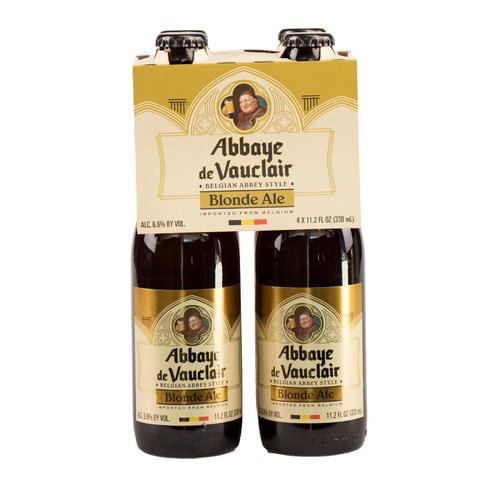 slide 1 of 1, Abbaye de Vauclair Belgian blond ale, 4 pack, 4 ct; 11.2 fl oz