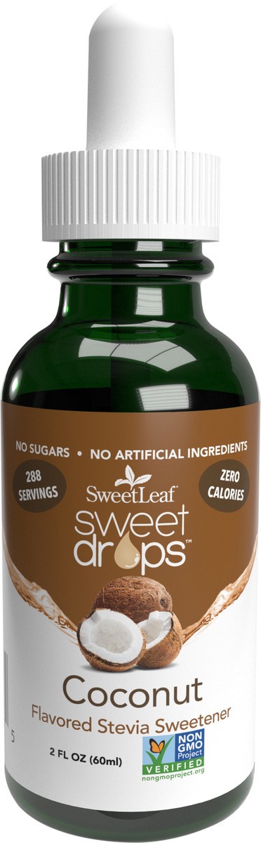 slide 5 of 5, SweetLeaf Sweet Drops Coconut Flavored Stevia Sweetener 2 fl oz, 2 fl oz