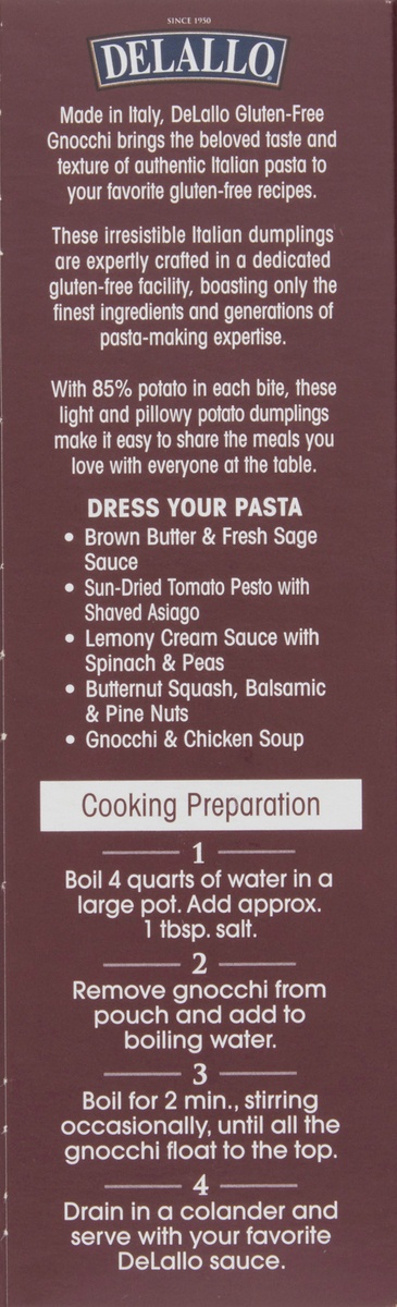slide 6 of 10, DeLallo Gluten Free Mini Gnocchi, 12 oz