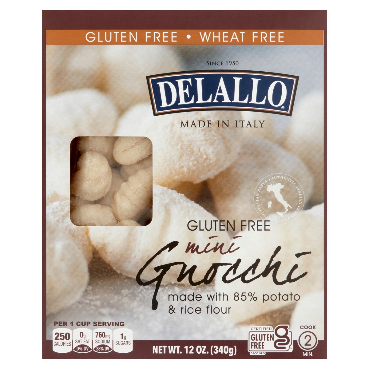 slide 10 of 10, DeLallo Gluten Free Mini Gnocchi, 12 oz