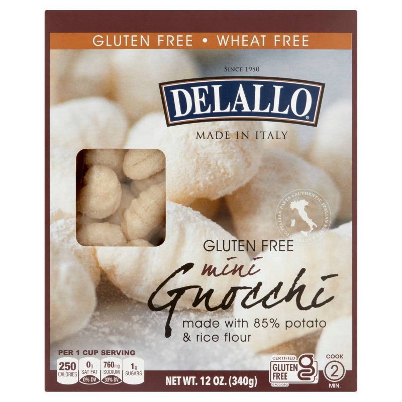 slide 1 of 8, Delallo Gluten Free Potato & Rice Flour Gnocchi, 12 oz