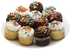 Decorated Bettercreme Cupcakes White/choc 12 Count - Ea
