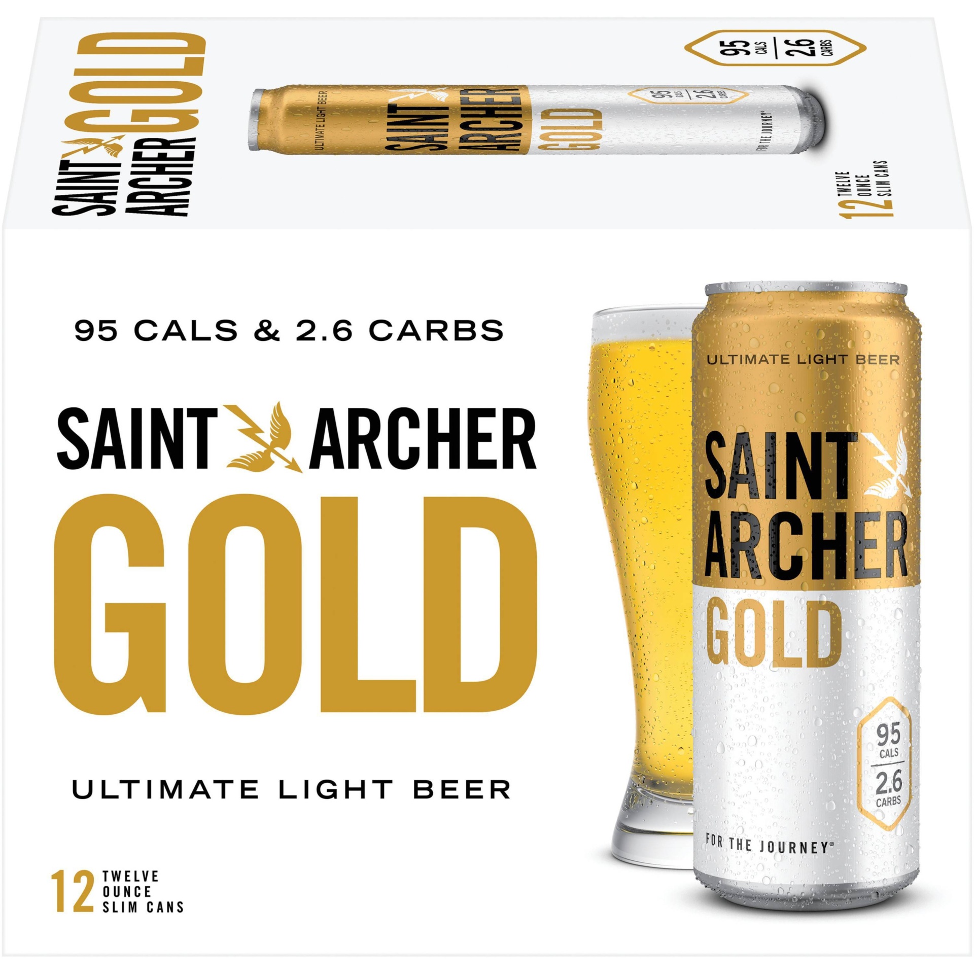 slide 1 of 4, Saint Archer Brewing Company Saint Archer Ultimate Gold, 12 oz