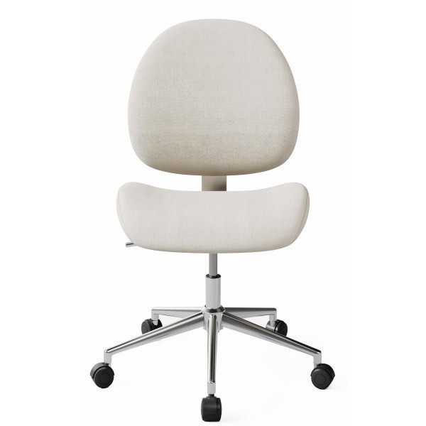 slide 3 of 9, Realspace® Brigsley Fabric Low-Back Task Chair, Cream/Chrome, 1 ct
