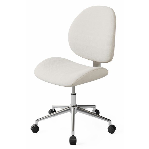 slide 2 of 9, Realspace® Brigsley Fabric Low-Back Task Chair, Cream/Chrome, 1 ct