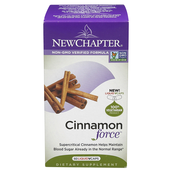 slide 1 of 1, New Chapter Cinnamon Force Capsules, 1 ct