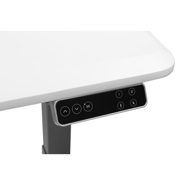 slide 10 of 10, WorkPro® Electric 60""W Height-Adjustable Standing Desk with Wireless Charging, White, 1 ct