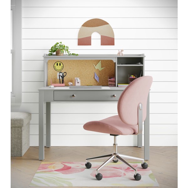 slide 3 of 9, Realspace® Brigsley Fabric Low-Back Task Chair, Pink/Chrome, 1 ct