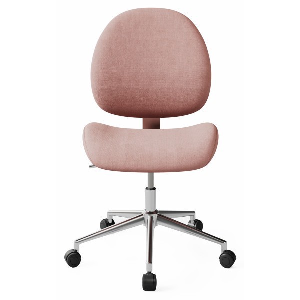slide 6 of 9, Realspace® Brigsley Fabric Low-Back Task Chair, Pink/Chrome, 1 ct