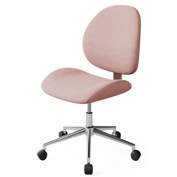 slide 9 of 9, Realspace® Brigsley Fabric Low-Back Task Chair, Pink/Chrome, 1 ct