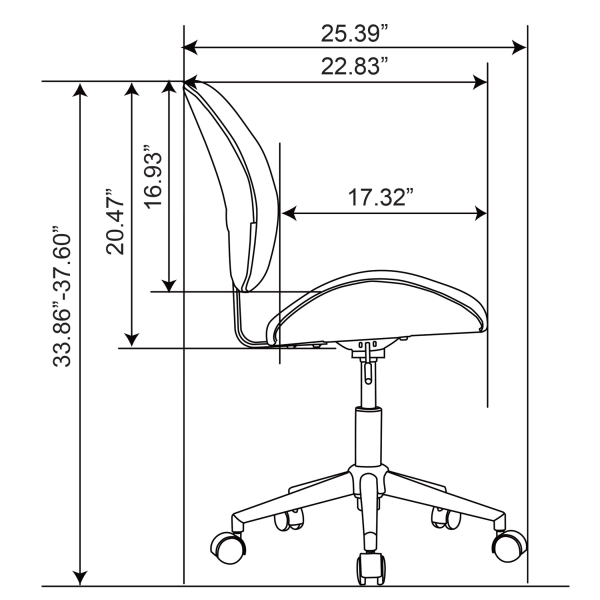 slide 2 of 9, Realspace® Brigsley Fabric Low-Back Task Chair, Pink/Chrome, 1 ct