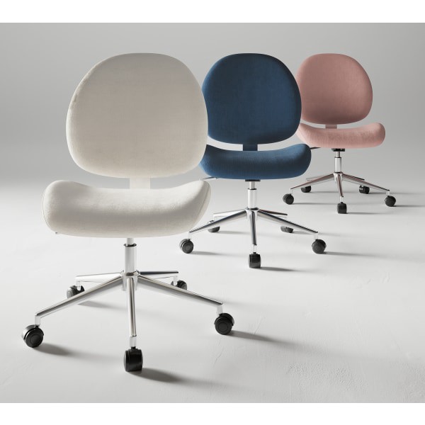 slide 8 of 9, Realspace® Brigsley Fabric Low-Back Task Chair, Blue/Chrome, 1 ct