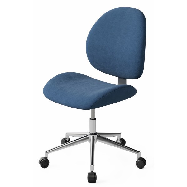 slide 7 of 9, Realspace® Brigsley Fabric Low-Back Task Chair, Blue/Chrome, 1 ct