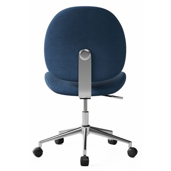 slide 5 of 9, Realspace® Brigsley Fabric Low-Back Task Chair, Blue/Chrome, 1 ct
