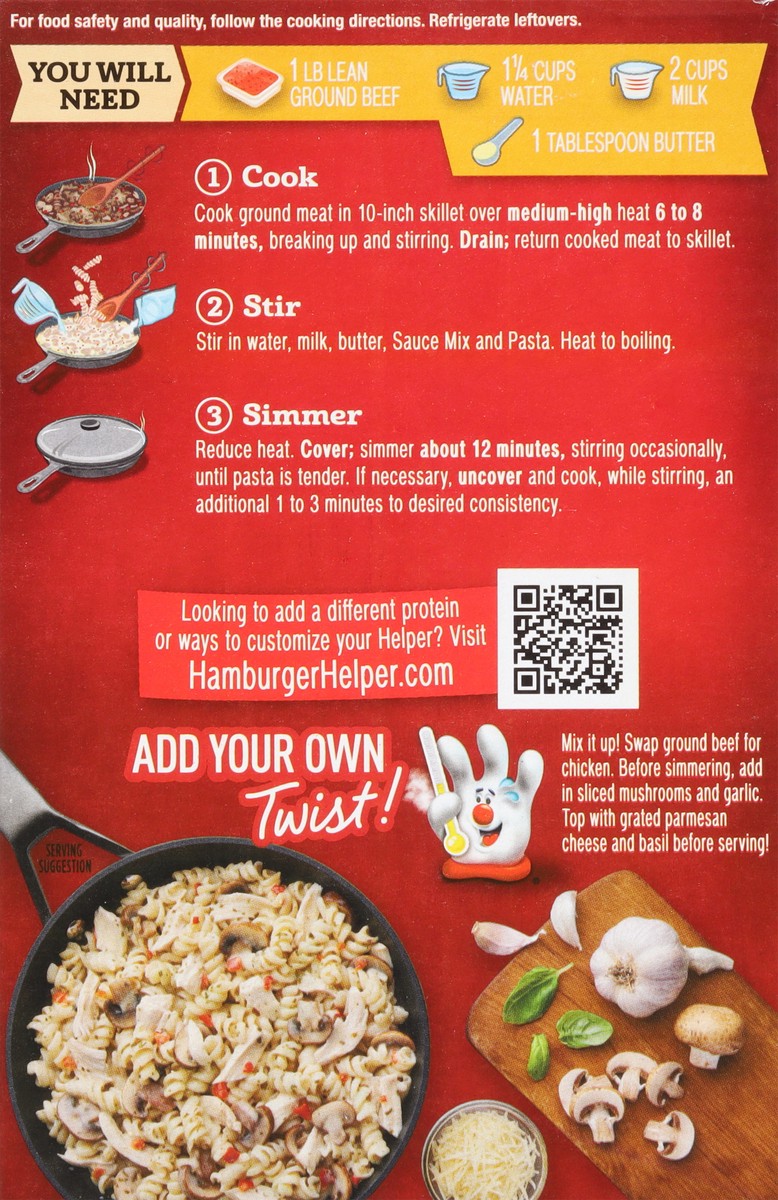 slide 3 of 13, Hamburger Helper Mild Spicy Garlic Parmesan Pasta & Cheese Sauce Mix 6 oz, 6 oz