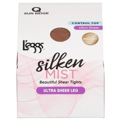 L'eggs Silken Mist Sun Beige Ultra Sheer Leg Beautiful Sheer Tights Q 1 ea