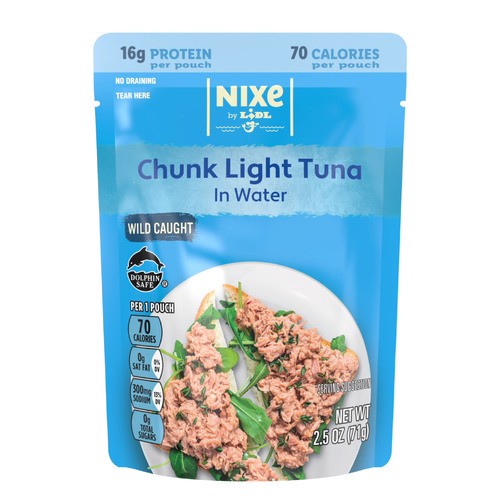 slide 1 of 1, Nixe chunk light tuna in water, 2.5 oz