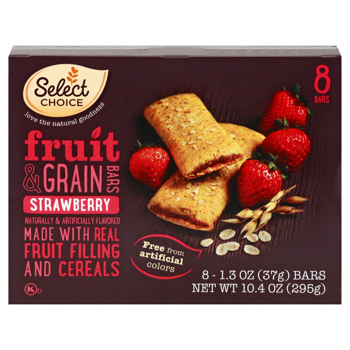 slide 1 of 10, Select Choice Strawberry Fruit & Grain Bars, 8 ct