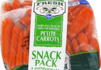 slide 1 of 2, Kroger Petite Carrots Snack Pack, 4 ct; 3 oz