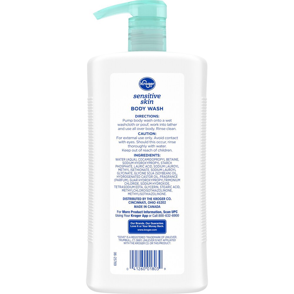 slide 2 of 2, Kroger Sensitive Skin Body Wash, 33.8 fl oz