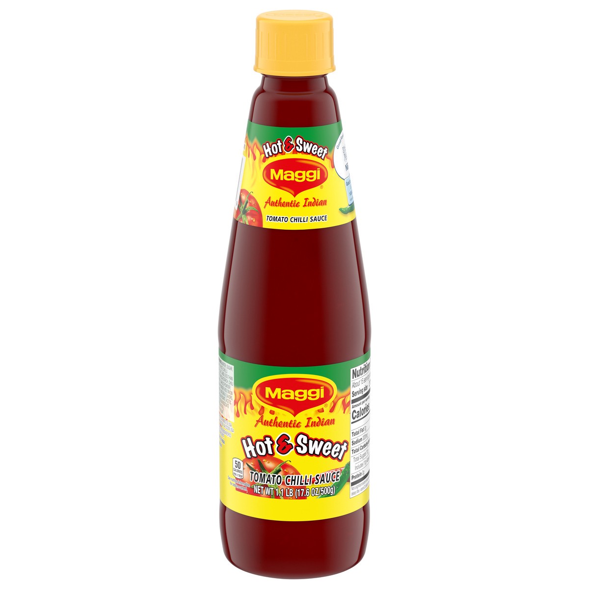 slide 1 of 9, Maggi Hot and Sweet Tomato Chili Sauce, 17.64 oz