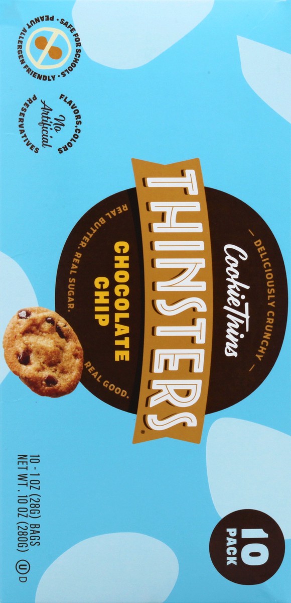 slide 2 of 6, Thinsters Choc Chip Cookies, 10 ct