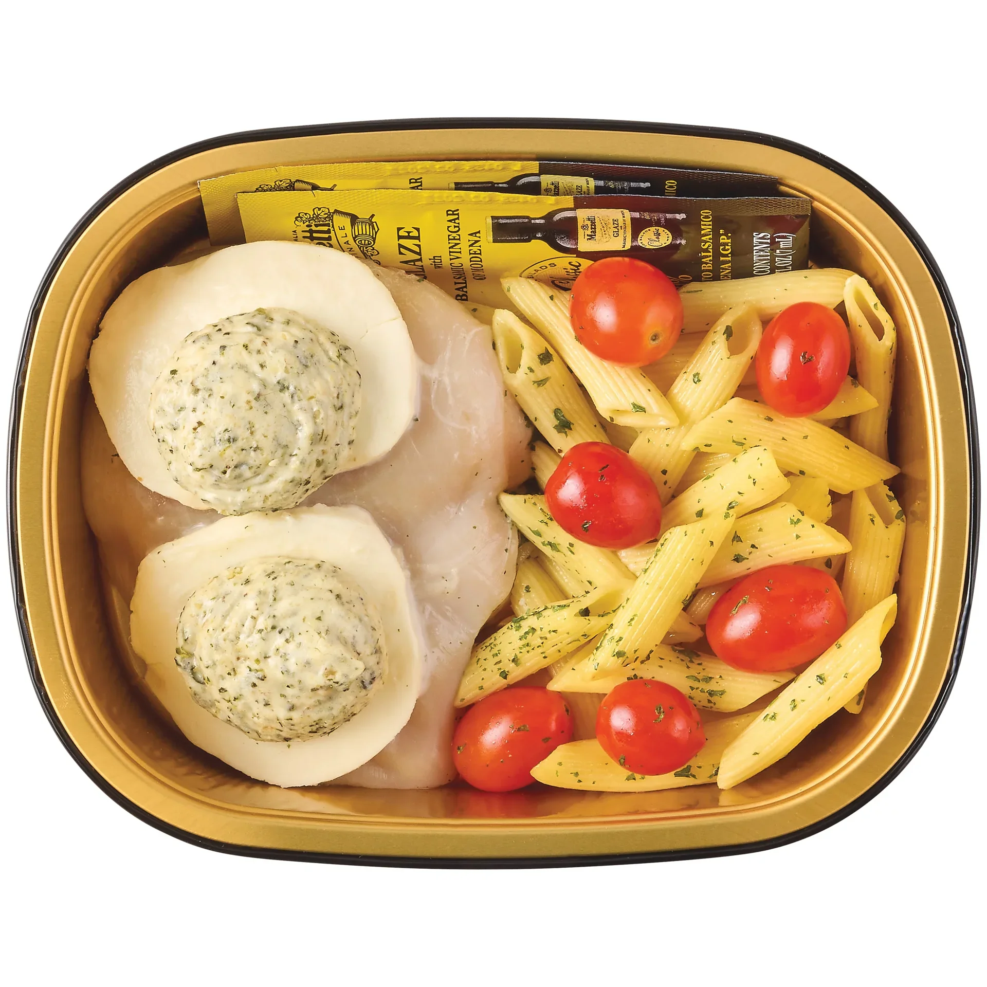 slide 1 of 1, Meal Simple by H-E-B Chicken Caprese & Penne Pasta, per lb