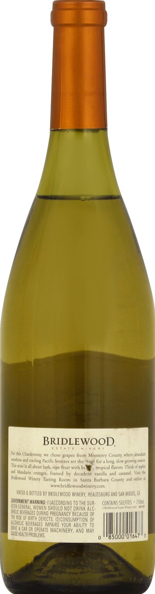 slide 3 of 4, Bridlewood Chardonnay Monterey, 750 ml