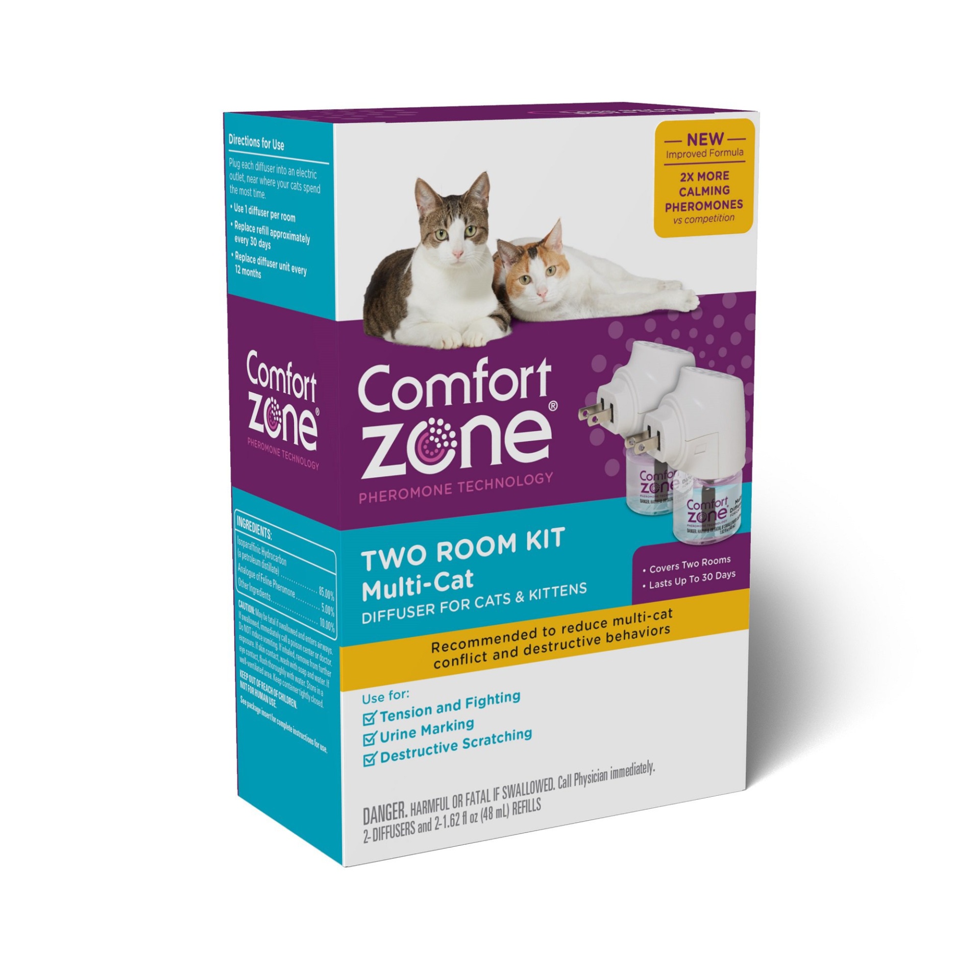 slide 1 of 1, Comfort Zone Multicat Control Diffuser Kit, 3.24 fl oz