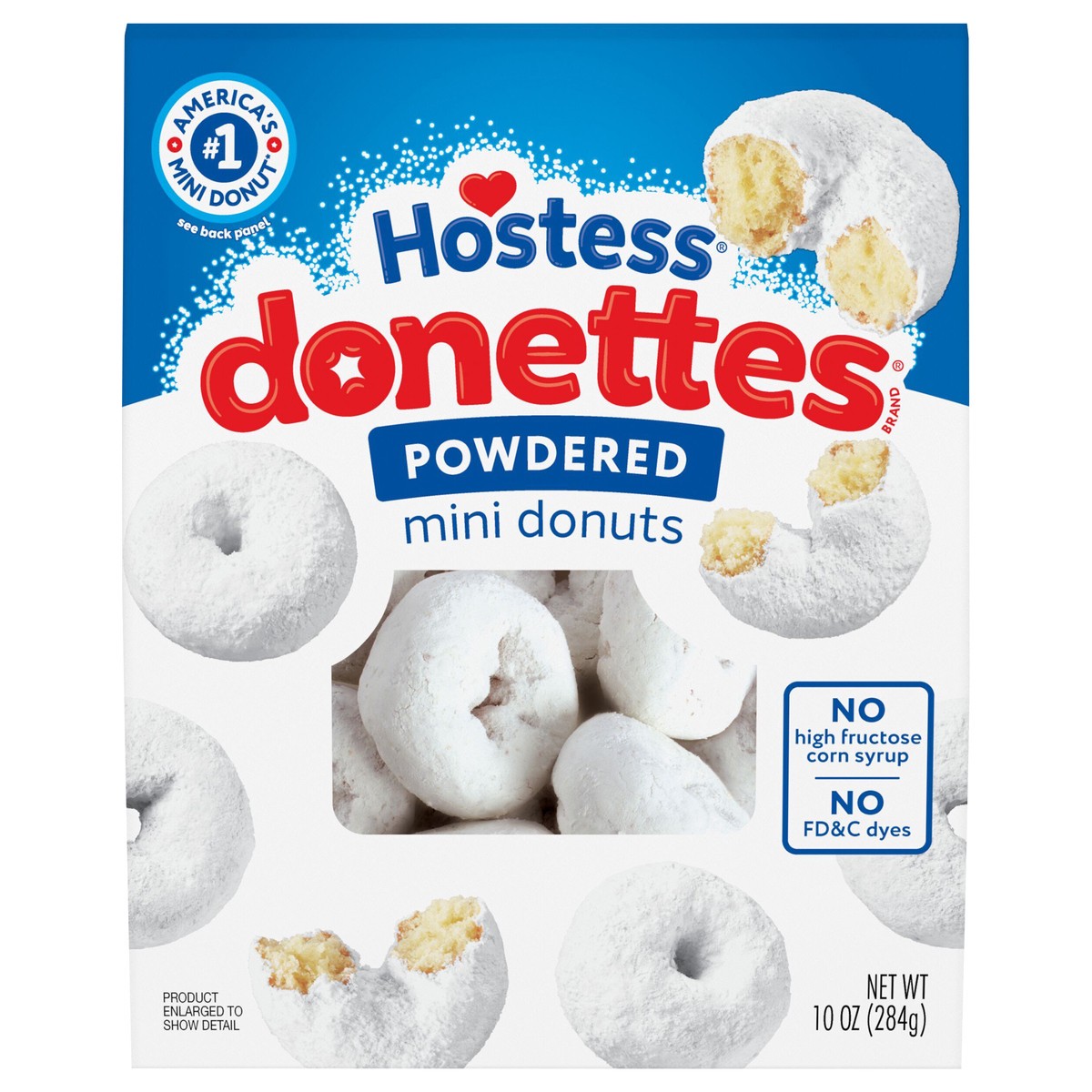 slide 1 of 14, Hostess Donettes, Powdered Mini Donuts, 10 Oz. Bag, 10 oz