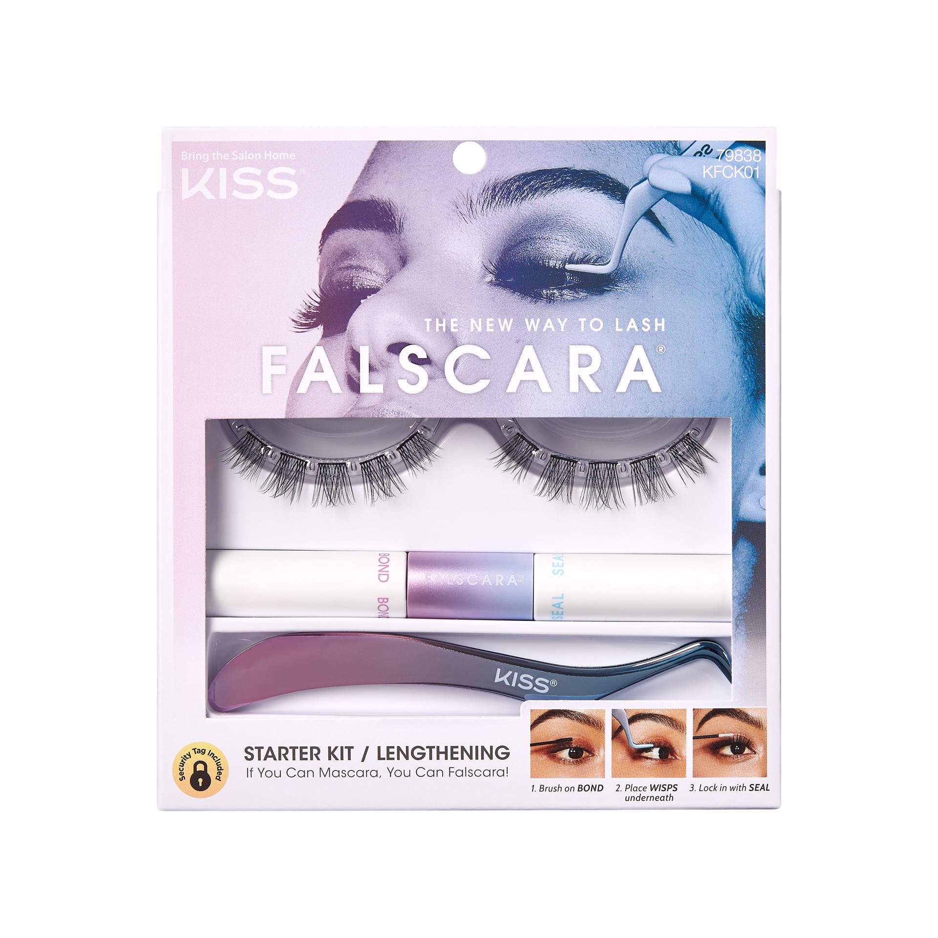 slide 1 of 5, KISS Falscara Complete DIY Eyelash Extensions Starter Kit, Lengthening Wisps, 12 Ct., 1 ct