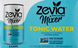Zevia Mixer, Tonic Water - 6 ct