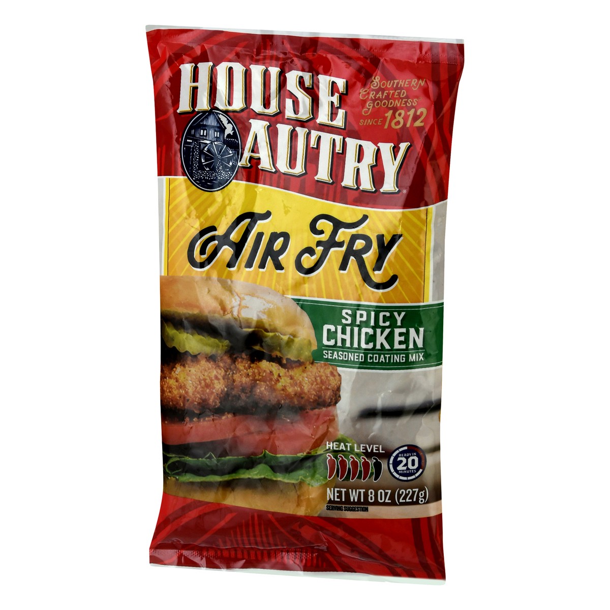 slide 7 of 9, House-Autry Air Fry Seasoned Spicy Chicken Coating Mix 8 oz, 8 oz