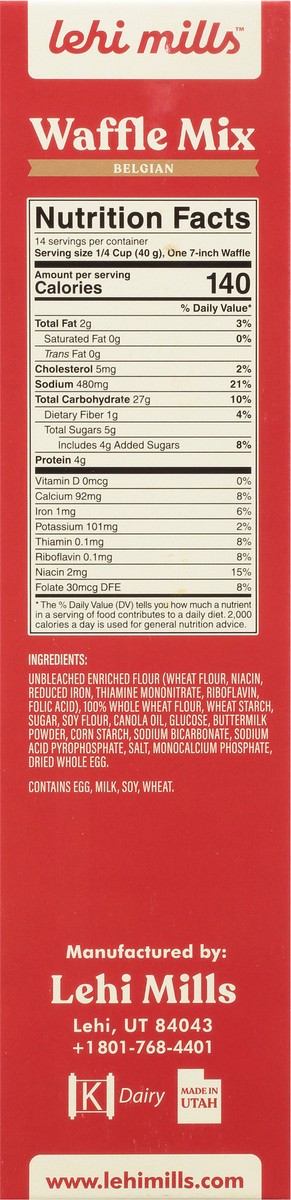 slide 8 of 9, Lehi Mills Original Belgian Waffle Mix 20 oz, 20 oz