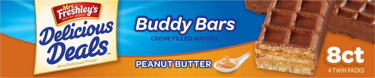 slide 9 of 9, Mrs. Freshley's Delicious Deals™ Peanut Butter Buddy Bars 4-1.8 oz. Wrappers, 4 ct