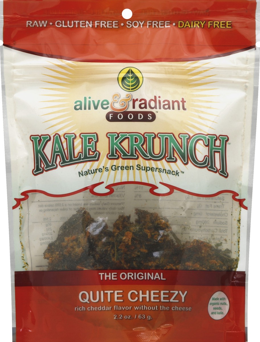 slide 2 of 3, Alive & Radiant Kale Krunch Cheese Vegetables, 2.2 oz