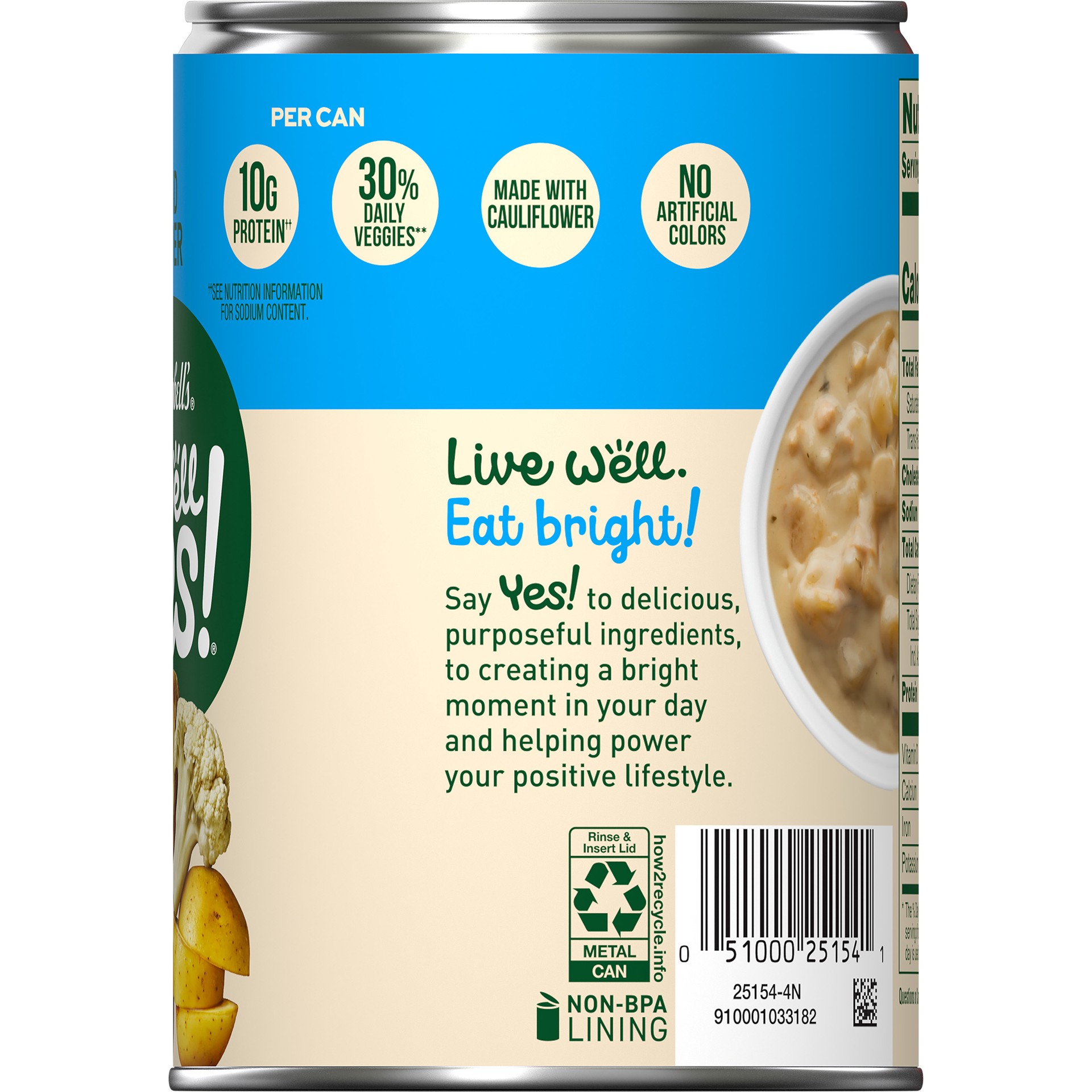 slide 2 of 5, Campbell's Well Yes! New England Clam Chowder, 16.3 Oz Can, 16.30 oz