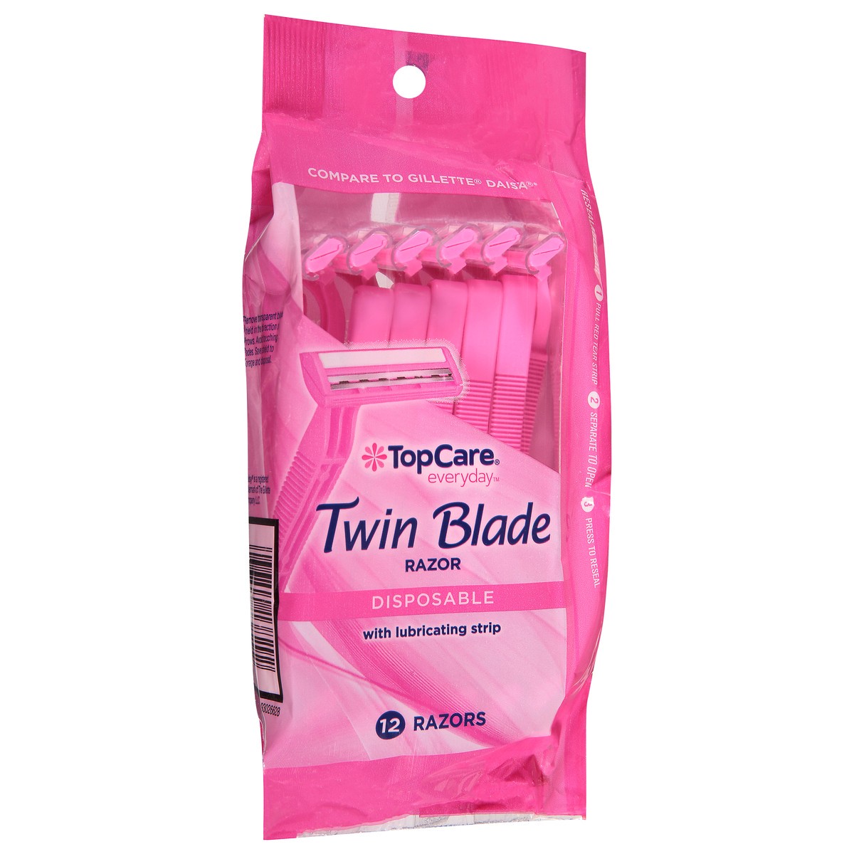 slide 8 of 11, TopCare Everyday Twin Blade Disposable Razors 12 ea, 12 ct