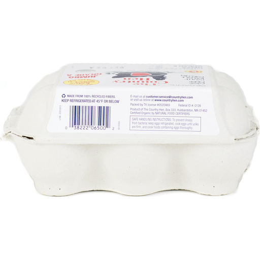 slide 2 of 3, The Country Hen Country Hen Organic Jumbo Eggs, 6 ct