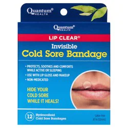 Lip Clear Quantum Cold Sore Bandage 12 ea