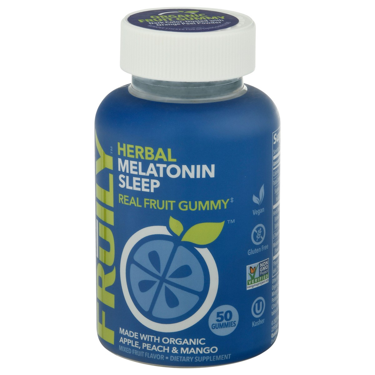 slide 7 of 9, Fruily Fruit Gummies Mixed Fruit Flavor Herbal Melatonin Sleep 50 ea, 1 ct