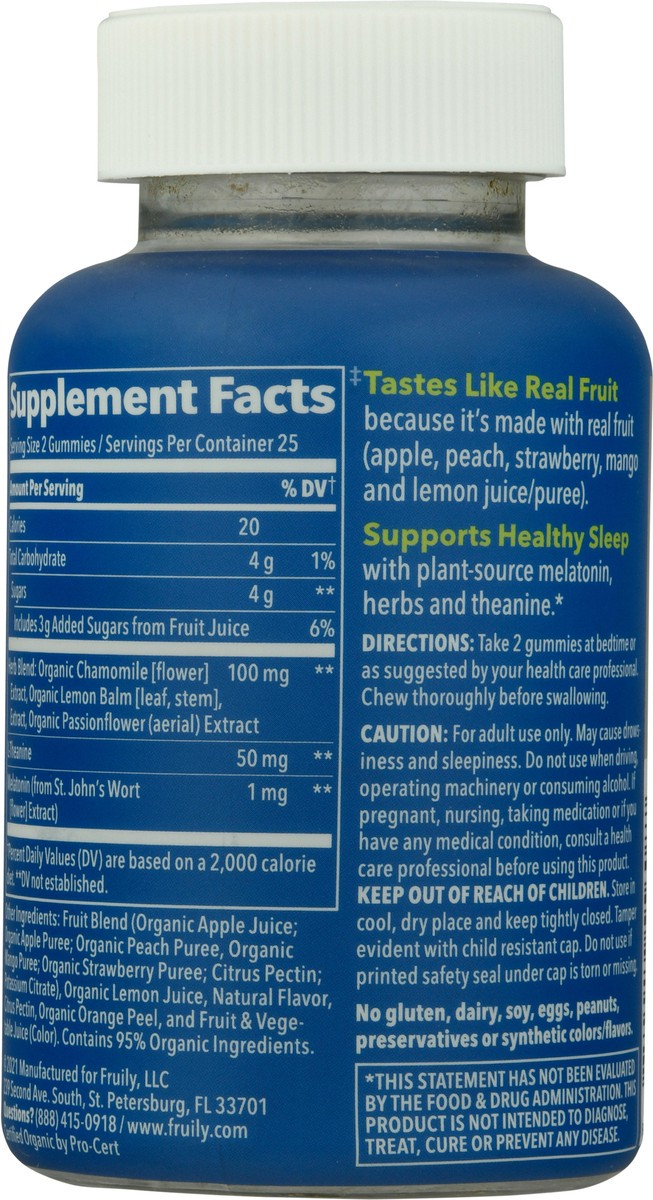 slide 2 of 9, Fruily Fruit Gummies Mixed Fruit Flavor Herbal Melatonin Sleep 50 ea, 1 ct