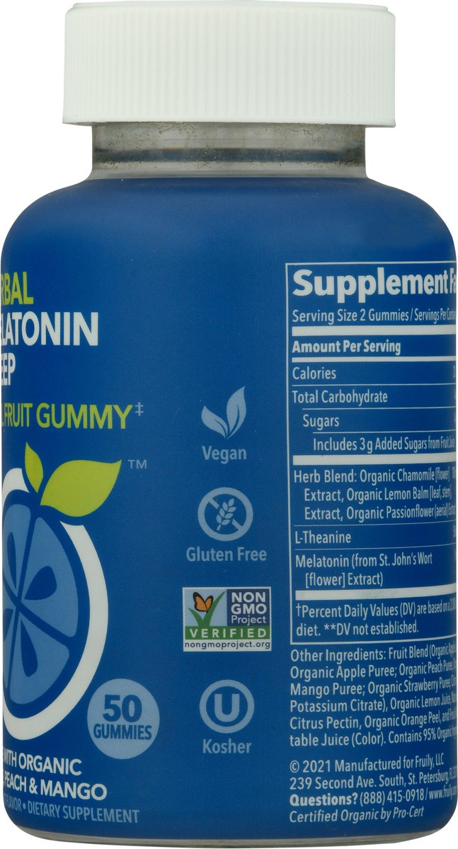 slide 4 of 9, Fruily Fruit Gummies Mixed Fruit Flavor Herbal Melatonin Sleep 50 ea, 1 ct