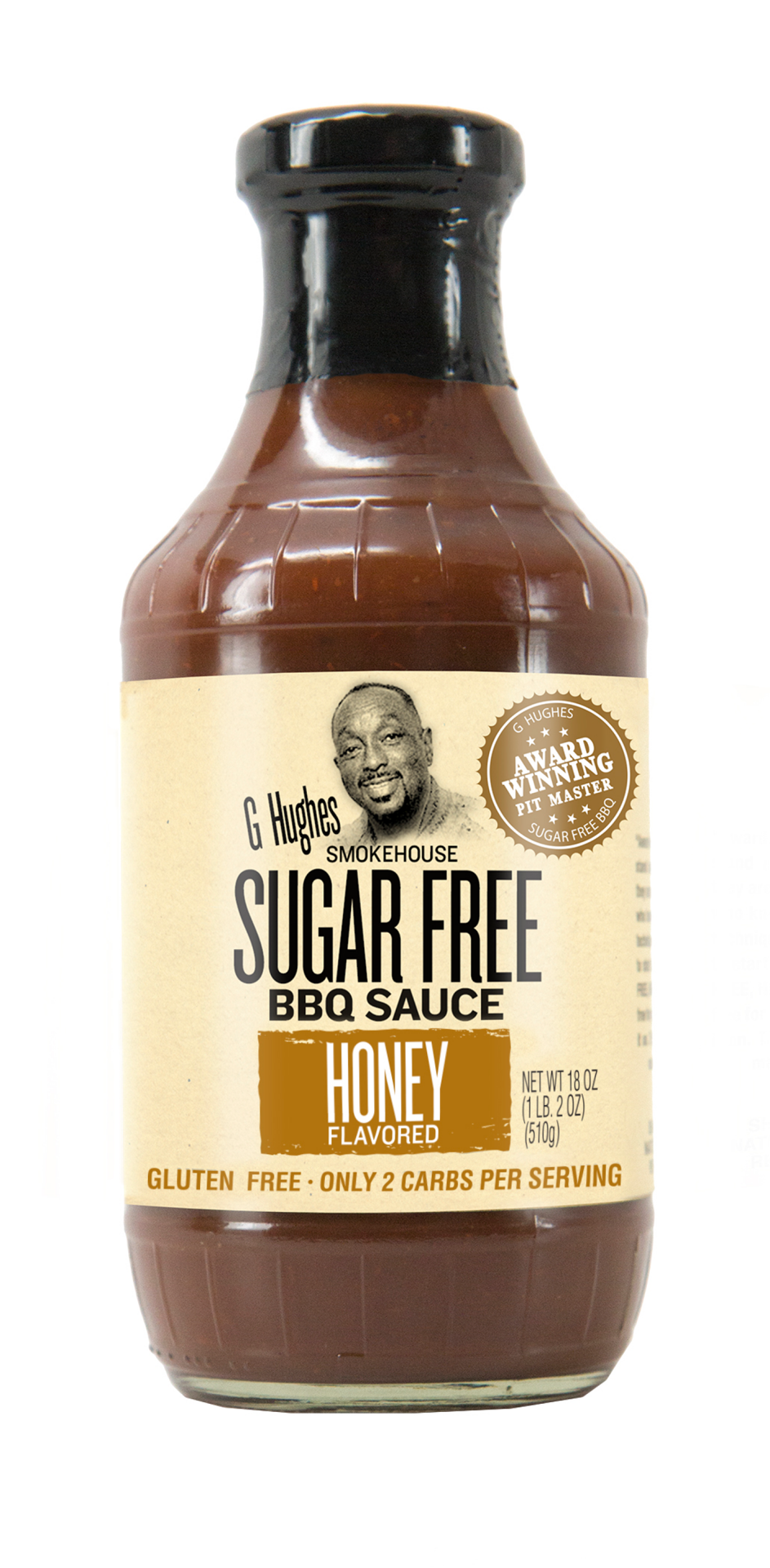 slide 1 of 1, G Hughes Sugar Free Honey Flavored BBQ Sauce 18 oz, 18 oz