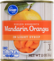 slide 1 of 1, Kroger Mandarin Oranges in Light Syrup, 11 oz