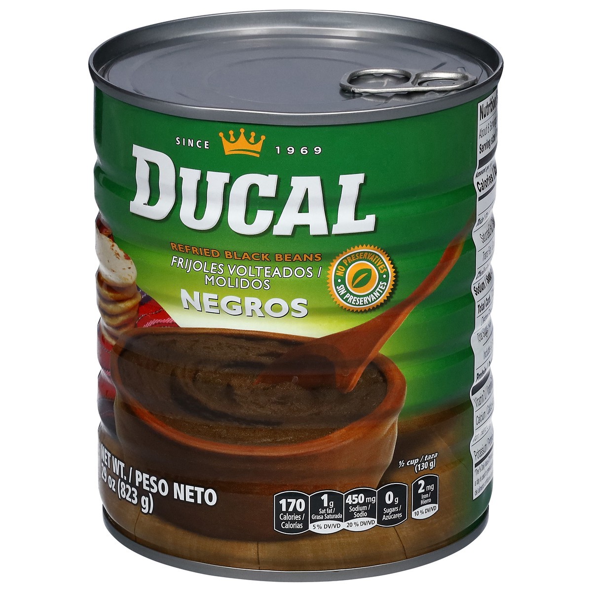 slide 10 of 12, Ducal Refried Black Beans 29 oz, 29 oz