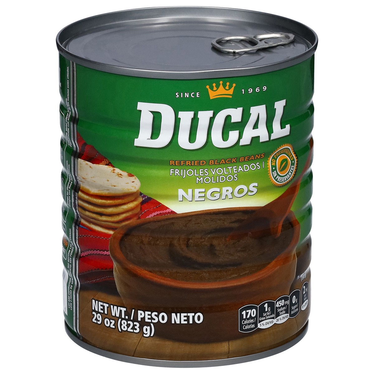 slide 4 of 12, Ducal Refried Black Beans 29 oz, 29 oz