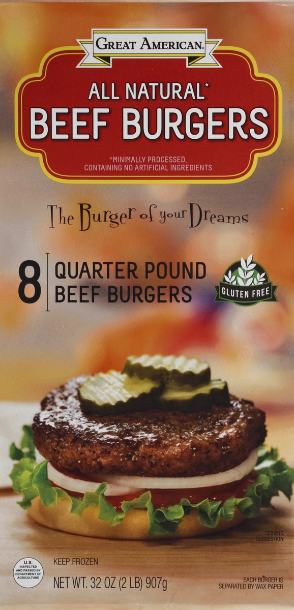 slide 2 of 4, Great American Quarter Hamburgers, 2 lb