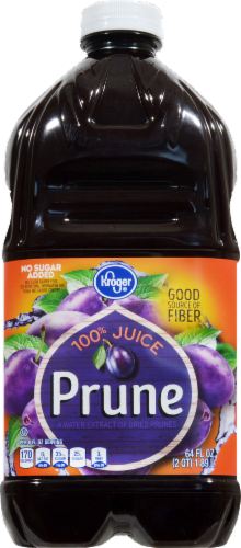 slide 1 of 1, Kroger No Sugar Added 100% Prune Juice, 64 fl oz